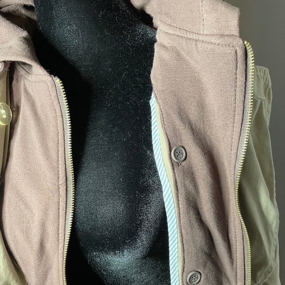 Dollhouse Outerwear Trench Style Jacket with Faux Hoodie Insert Size Medium - Picture 8 of 10